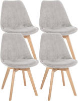 Clp - 4er Set Esszimmerstuhl Linares Beige Cord