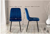 CLP 4er Set Stühle Dijon Samt - blau