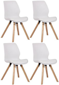 CLP 4er Set Stuhl Luna Kunststoff - weiß