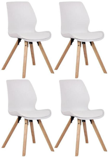 CLP 4er Set Stuhl Luna Kunststoff - weiß