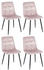 CLP 4er Set Esszimmerstühle Antibes - pink