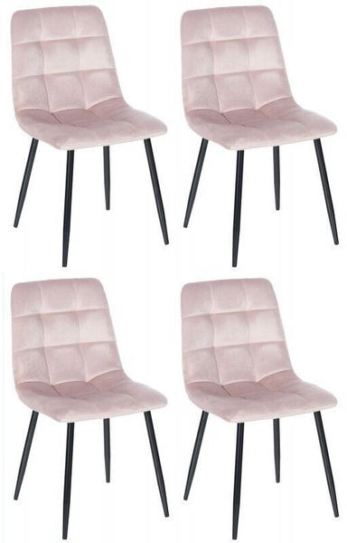 CLP 4er Set Esszimmerstühle Antibes - pink