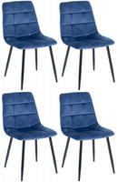 4er Set Esszimmerst&uuml;hle Antibes Blau