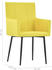 vidaXL Esszimmerstühle mit Armlehnen 2 Stk. Gelb Stoff
