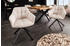 Riess-Ambiente Drehbarer Stuhl PAPILLON champagner beige Ziersteppung Metallgestell schwarz mit Armlehne