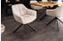 Riess-Ambiente Drehbarer Stuhl PAPILLON champagner beige Ziersteppung Metallgestell schwarz mit Armlehne