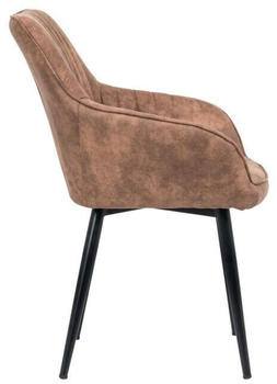 Riess-Ambiente Edler Armlehnen Stuhl TURIN vintage hellbraun mit Ziersteppung
