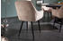 Riess-Ambiente Design Stuhl MILANO champagner beige Samt mit Armlehne gepolstert schwarze Metallbeine