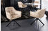 Riess-Ambiente Design Stuhl LOFT champagner Samt drehbar Metallgestell schwarz mit Armlehne