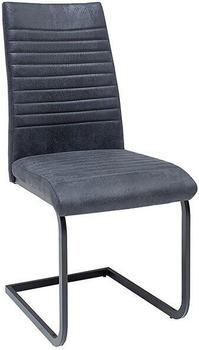 Riess-Ambiente Industrial Freischwinger Stuhl APARTMENT antik grau mit Metallgestell