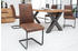 Riess-Ambiente Industrial Freischwinger Stuhl APARTMENT antik braun mit Metallgestell