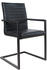 Riess-Ambiente Industrial Freischwinger Stuhl LOFT antik schwarz mit Armlehne Eisengestell