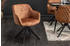 Riess-Ambiente Drehbarer Design Stuhl EUPHORIA braun Samt mit Armlehne Metallgestell schwarz