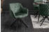 Riess-Ambiente Drehbarer Design Stuhl EUPHORIA dunkelgrün Samt mit Armlehne Metallgestell schwarz