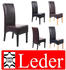 Mendler 2er-Set Esszimmerstuhl Crotone, LEDER schwarz, helle Beine