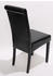 Mendler 2x Esszimmerstuhl Lecce II, Leder schwarz, dunkle Beine