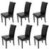 Mendler 6er-Set Esszimmerstuhl Stuhl Küchenstuhl Lecce II, Leder schwarz, dunkle Beine