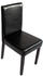 Mendler 6er-Set Esszimmerstuhl Stuhl Küchenstuhl Littau Kunstleder, schwarz, dunkle Beine