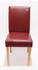 Mendler 4er-Set Esszimmerstuhl Stuhl Küchenstuhl Littau Leder, rot helle Beine