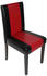 Mendler 4er-Set Esszimmerstuhl Stuhl Küchenstuhl Littau Kunstleder, schwarz-rot, dunkle Beine