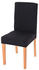 Mendler 6er-Set Esszimmerstuhl Stuhl Küchenstuhl Littau Textil, schwarz, helle Beine
