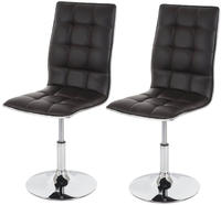 Mendler 2er-Set Esszimmerstuhl HWC-C41, Stuhl K&uuml;chenstuhl, h&ouml;henverstellbar