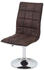 Mendler 2x Esszimmerstuhl MCW-C41, Stuhl Küchenstuhl, höhenverstellbar drehbar, Stoff/Textil vintage dunkelbraun