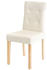 Mendler 2x Esszimmerstuhl MCW-E58, Stuhl Essstühle Kunstleder creme, helle Beine