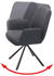 Mendler 6er-Set Esszimmerstuhl MCW-H71, Küchenstuhl Lehnstuhl Stuhl, drehbar Auto-Position Stoff/Textil Stahl dunkelgrau