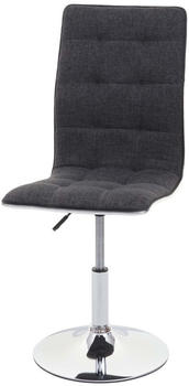 Mendler Esszimmerstuhl MCW-C41, Stuhl Küchenstuhl, höhenverstellbar drehbar, Stoff/Textil grau