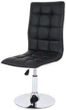 Mendler Esszimmerstuhl MCW-C41, Stuhl Küchenstuhl, höhenverstellbar drehbar, Kunstleder schwarz