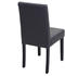 Mendler 4er-Set Esszimmerstuhl Stuhl Küchenstuhl Littau Kunstleder, grau matt, dunkle Beine 71641