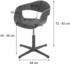 Mendler Esszimmerstuhl HWC-H46, Küchenstuhl, höhenverstellbar Drehmechanismus Bugholz Walnuss-Optik, Stoff/Textil dunkelgrau