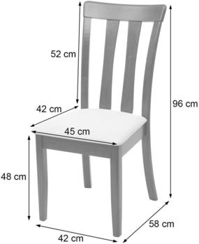 Mendler 2er-Set Esszimmerstuhl MCW-G46, K&uuml;chenstuhl Stuhl, Stoff/Textil Massiv-Holz dunkles Gestell, dunkelgrau