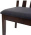 Mendler 2er-Set Esszimmerstuhl MCW-G46, Küchenstuhl Stuhl, Stoff/Textil Massiv-Holz dunkles Gestell, dunkelgrau