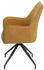 Mendler 6er-Set Esszimmerstuhl MCW-K15, Küchenstuhl Polsterstuhl Stuhl mit Armlehne, Stoff/Textil Metall gelb