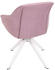 Mendler Esszimmerstuhl MCW-K27, Küchenstuhl Stuhl mit Armlehne, drehbar Stoff/Textil rosa