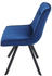 Mendler 2er-Set Esszimmerstuhl MCW-K24, Polsterstuhl Küchenstuhl Lehnstuhl Stuhl, Metall Samt blau