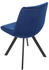 Mendler 6er-Set Esszimmerstuhl MCW-K24, Polsterstuhl Küchenstuhl Lehnstuhl Stuhl, Metall Samt blau