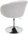 Mendler Esszimmerstuhl MCW-F19, Küchenstuhl Stuhl Drehstuhl Loungesessel, drehbar höhenverstellbar Stoff/Textil creme-weiß