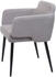 Mendler Esszimmerstuhl MCW-L13, Polsterstuhl Küchenstuhl Stuhl mit Armlehne, Stoff/Textil Metall grau
