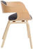 CLP 2er Set Stühle Kingston Stoff mit Polsterung und robustem Holzgestell natura/hellgrau, Gestell natura