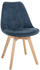 CLP Esszimmerstuhl Linares Mit Buchenholzgestell dunkelblau, Material:Cord