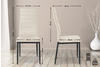 CLP 4er Set Esszimmerstühle Mayfair gepolstert mit Metallgestell creme, Material:Kunstleder