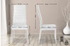 CLP 4er Set Esszimmerstühle Mayfair gepolstert mit Metallgestell weiß, Material:Kunstleder