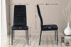 CLP 4er Set Esszimmerstühle Mayfair gepolstert mit Metallgestell schwarz, Material:Samt