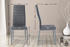 CLP 6er Set Esszimmerstühle Mayfair gepolstert mit Metallgestell grau, Material:Kunstleder