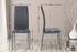 CLP 4er Set Esszimmerstühle Savino gepolstert mit Metallgestell grau, Material:Kunstleder