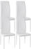 CLP 4er Set Esszimmerstühle Savino gepolstert mit Metallgestell weiß, Material:Kunstleder