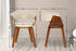 CLP 2er Set Stühle Bruce Stoff mit Polsterung und robustem Holzgestell walnuss/creme